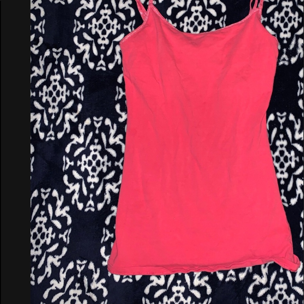 Spaghetti Strap Pink Tank Top.